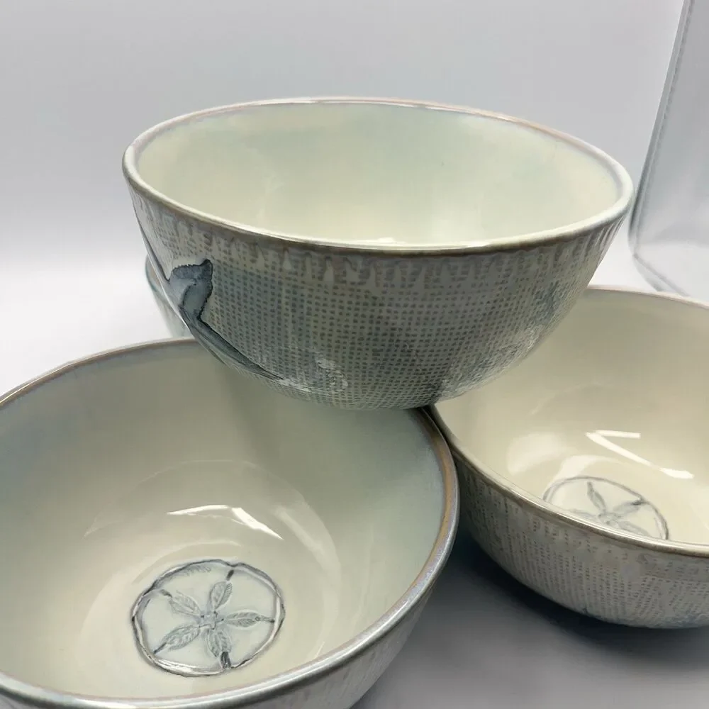 Cracker Barrel Sand Dollar Bowls Susan Winget - Set Of 4